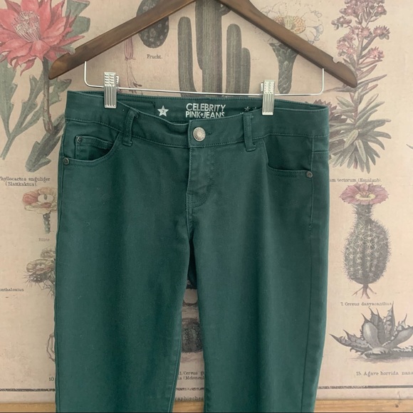 Moss Green Low Rise Skinny Jeans - Picture 2 of 10